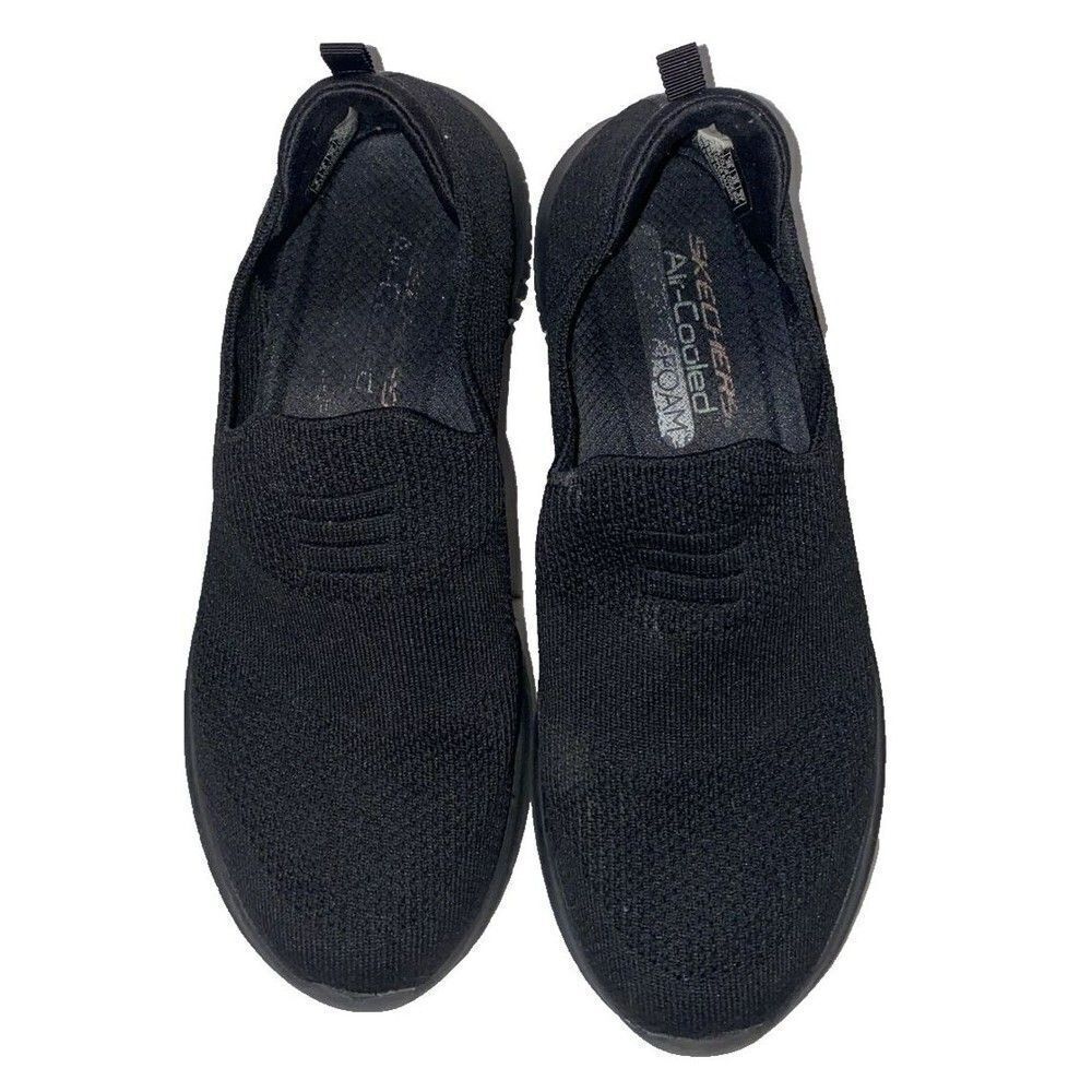 Skechers Women's Ultra Flex Harmonious Shoes Black #13106W WIDE Size 8 EUR 38